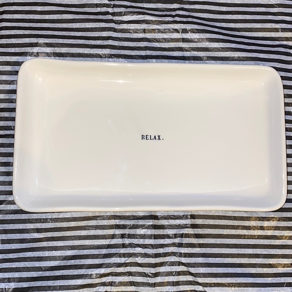 SOLD — Rae Dunn •RELAX.• Ceramic Tray
